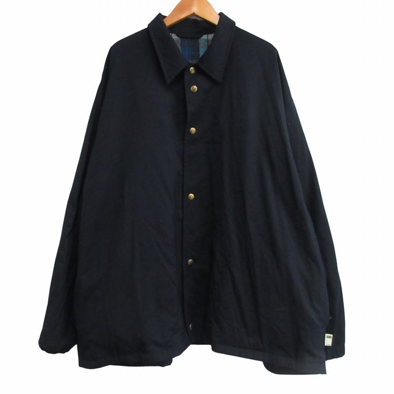 ビームスプラス BEAMS エスエスズィー SSZ 22AW COACH BLAZER JACKET ウール コーチジャケット F22-SP001 ブルゾン リバーシブル 黒 ブラック系 XLサイズ 0507