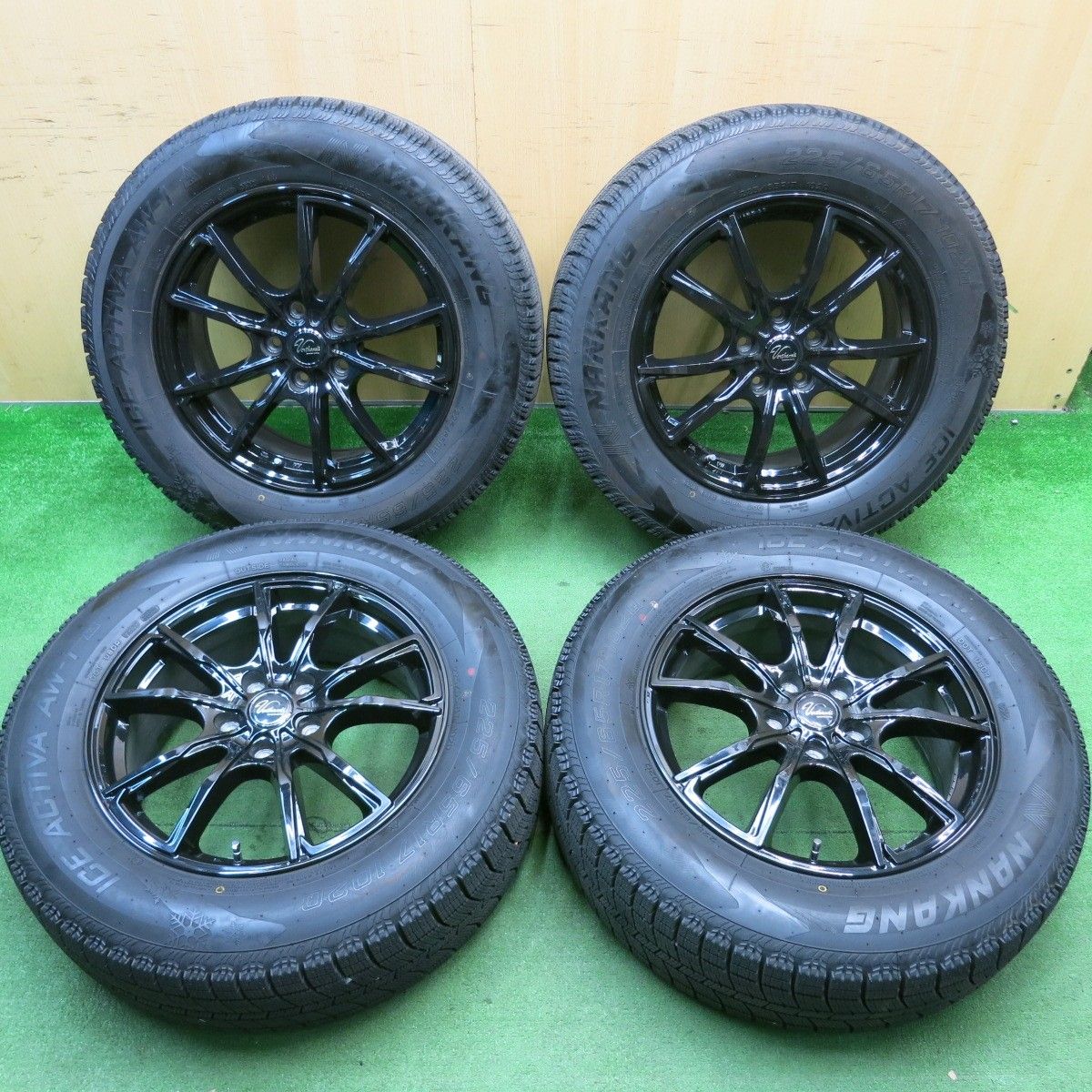 バリ溝 22年 ほぼ10分 スタッドレス 225|65R17 ナンカン アイスアクティバ AW-1 Verthandi ヴェルサンディ ヴェルザンディ 17インチ PCD114.3|5H 5051108HAス