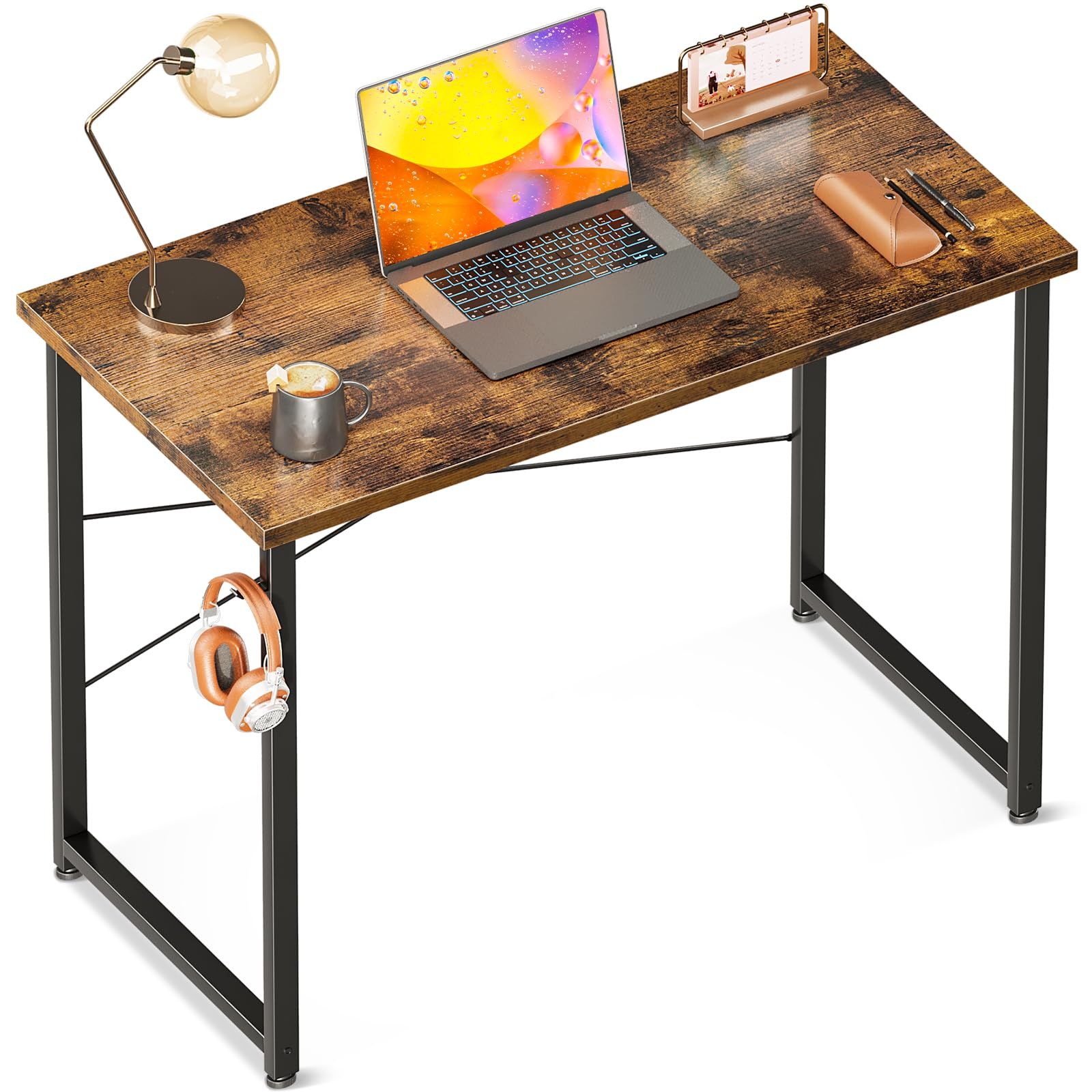 勉強机 オフィスデスク テーブル desk 長机 computer ゲームデスク 子 シンプル パソコンデスク フック付き 幅137cm 在宅ワーク pcデスク 机 おしゃれ ゲーミングデスク 組立簡単 デスク 白い ODK