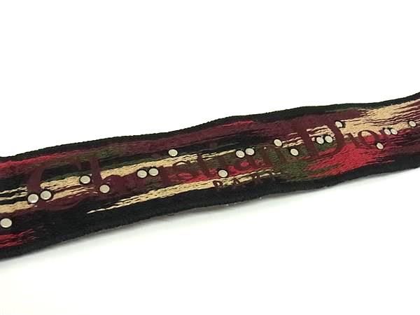 □極美品□ ChristianDior ディオール メダリオン キャンバス×レザー