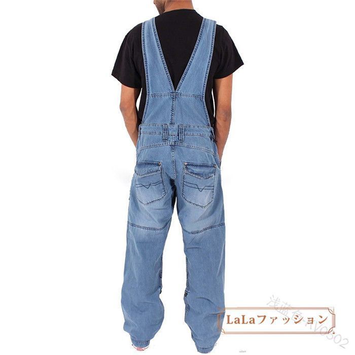 オールインワン オーバーオールメンズ デニムパンツ アメカジ ジッパー オーバーオール メンズ 大きいサイズ 作業着 デニムサロペット