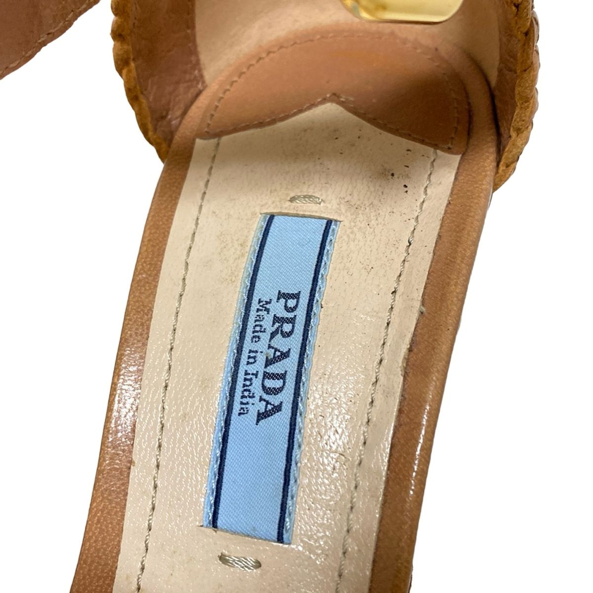 PRADA(プラダ) パンプス 36 レディース - ブラウン 編み込み