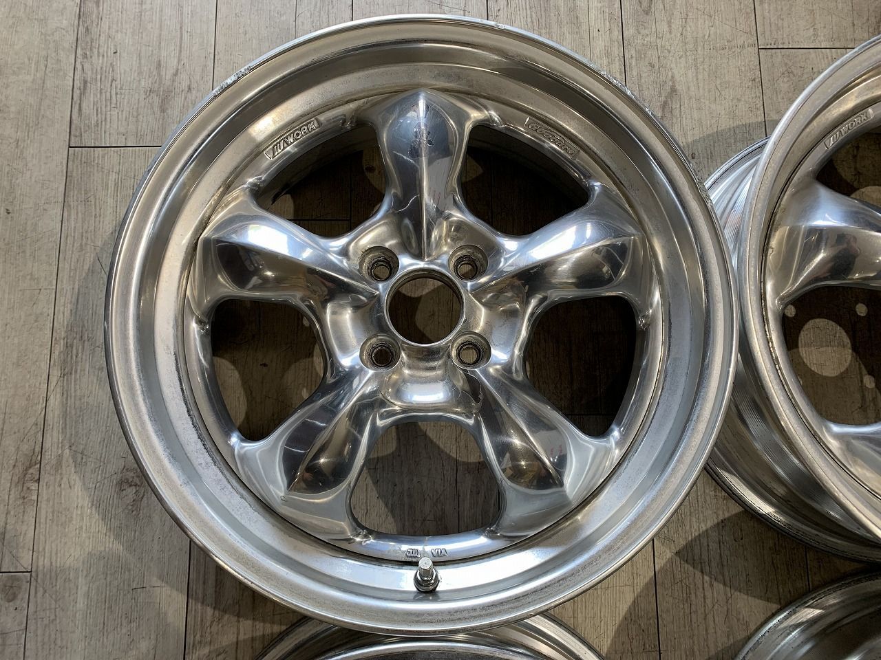 2408022】WORK GOOCARS HEMI 17インチ 7J +47 PCD100 4H 60mm ヤリス 