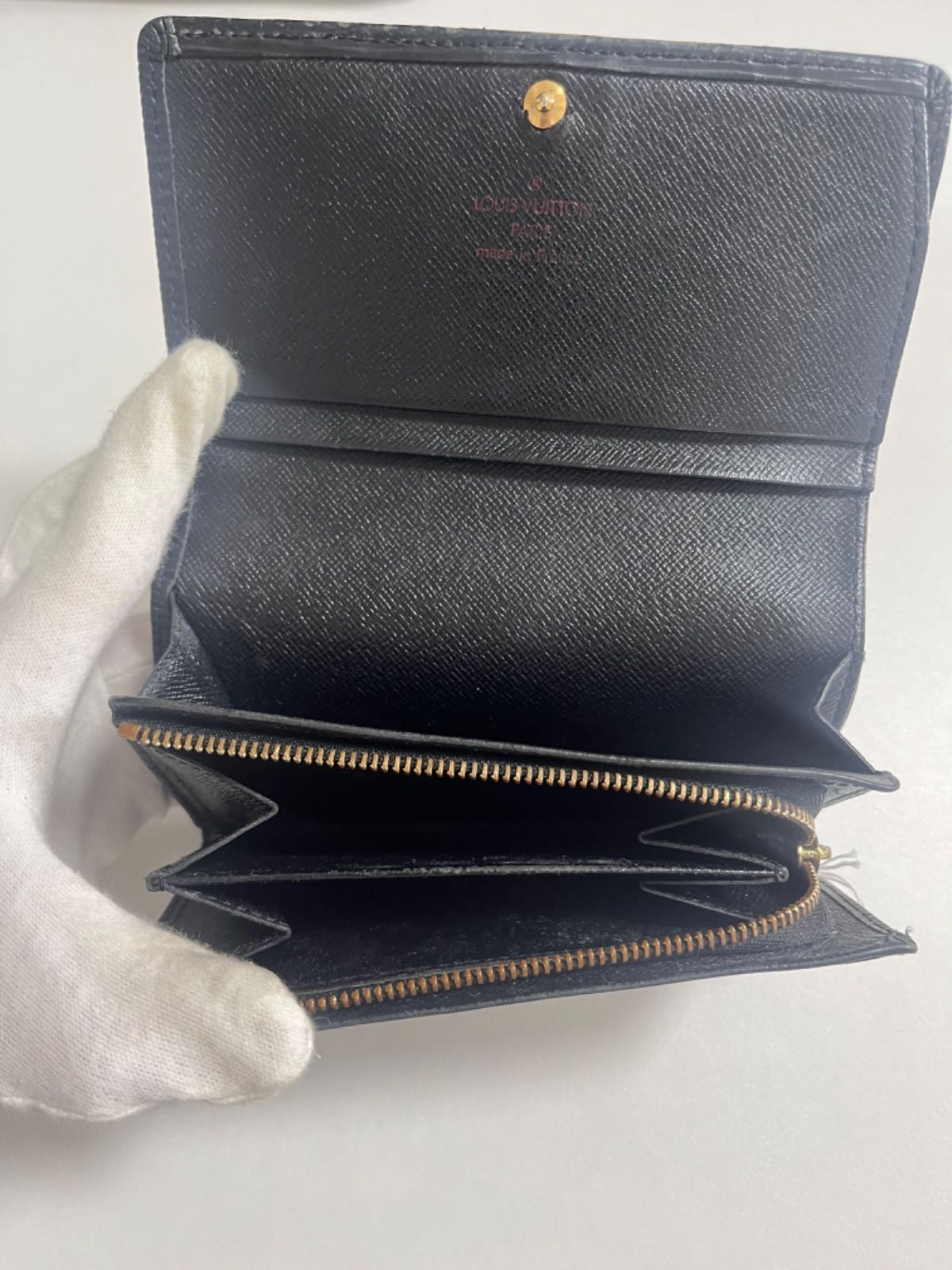 Louis Vuitton ルイ・ヴィトン エピ ブラック 二つ折り財布 黒 ルイ