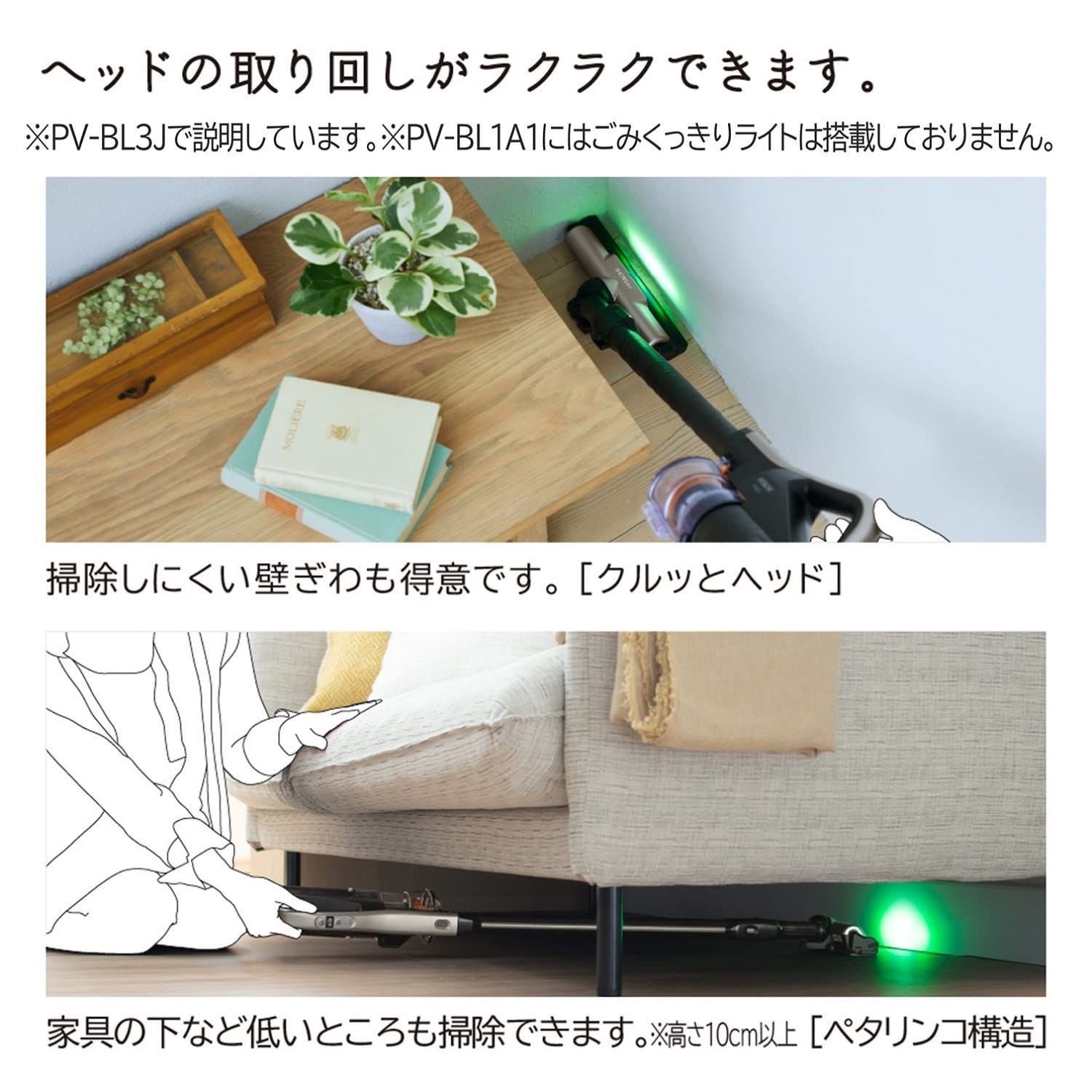 特価商品】自走式 軽量 強い吸引力 日本製 ホワイト W PV-BL1A1 