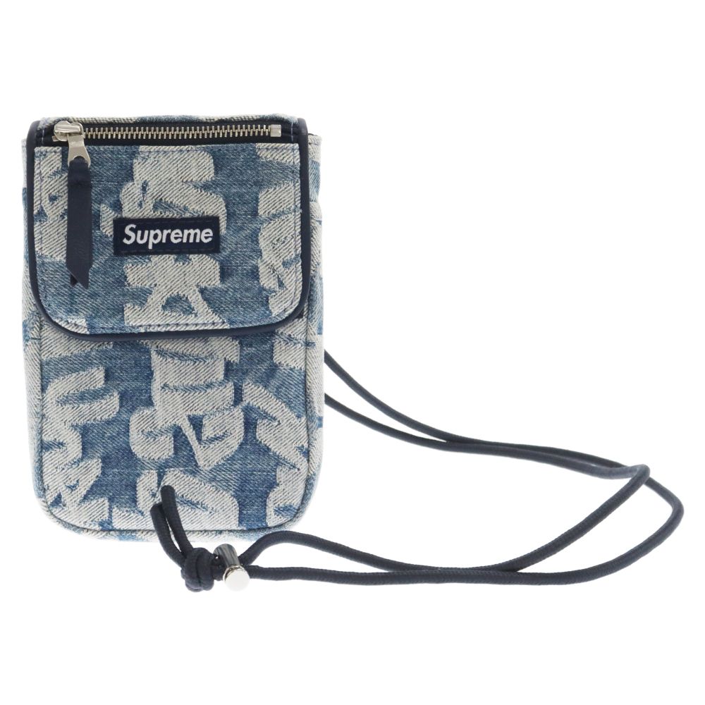 SUPREME (シュプリーム) 22AW fat tip jacquard denim neck pouch 