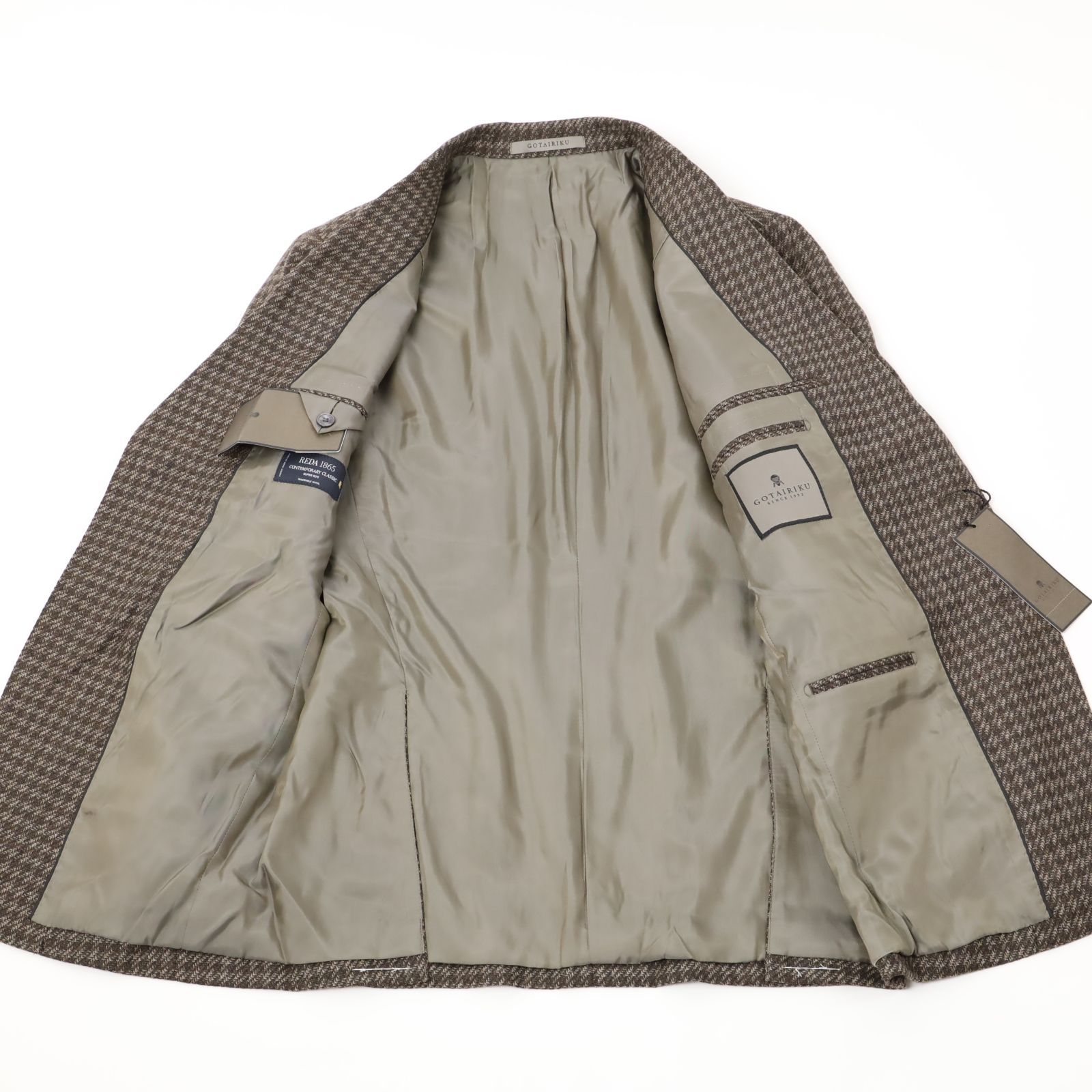 638 新品△五大陸 REDAソフト ツイード ジャケット レダ ジャケット