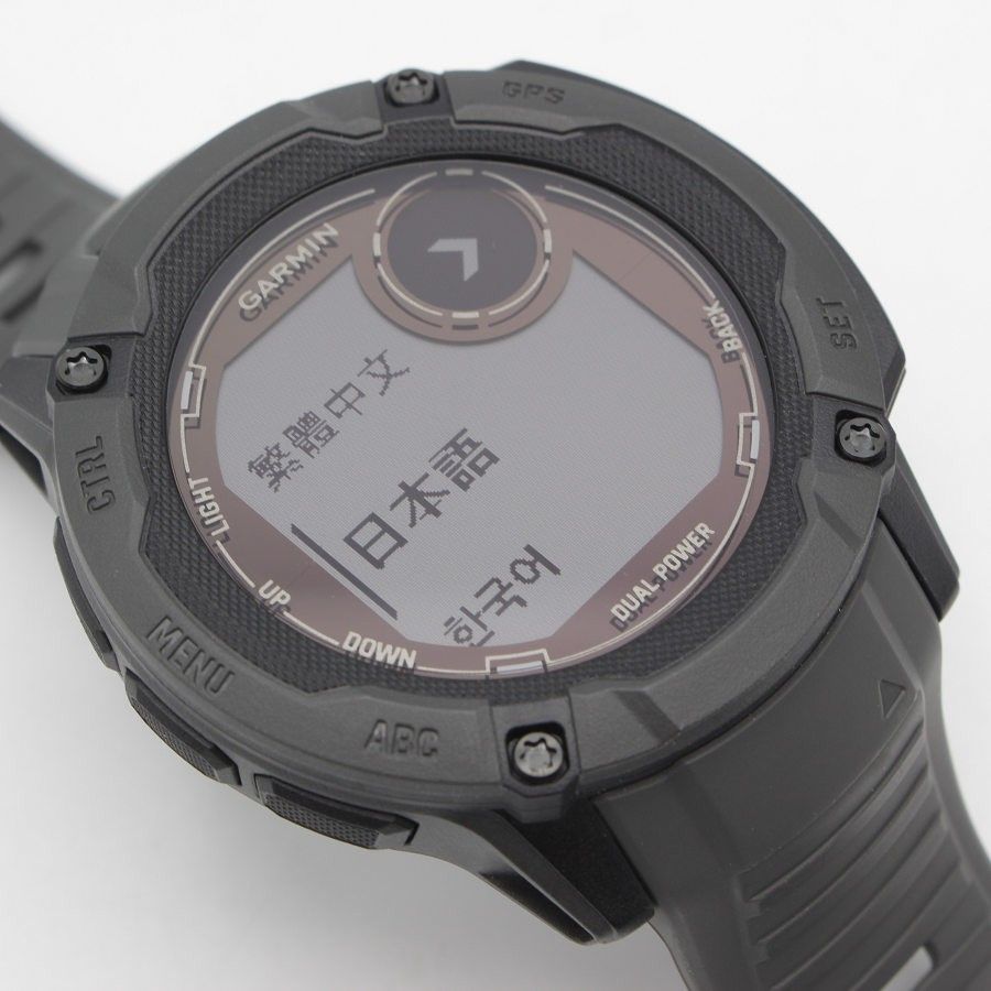 美品】GARMIN Instinct 2X Dual Power Graphite 010-02805-22 スマート 