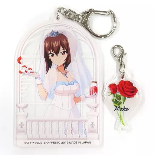 ガルパン　キーホルダー　プレート　マホ　ウェディングドレス　戦車道大作戦　新品 ガルパン キーホルダー プレート マホ ウェディングドレス 戦車道大