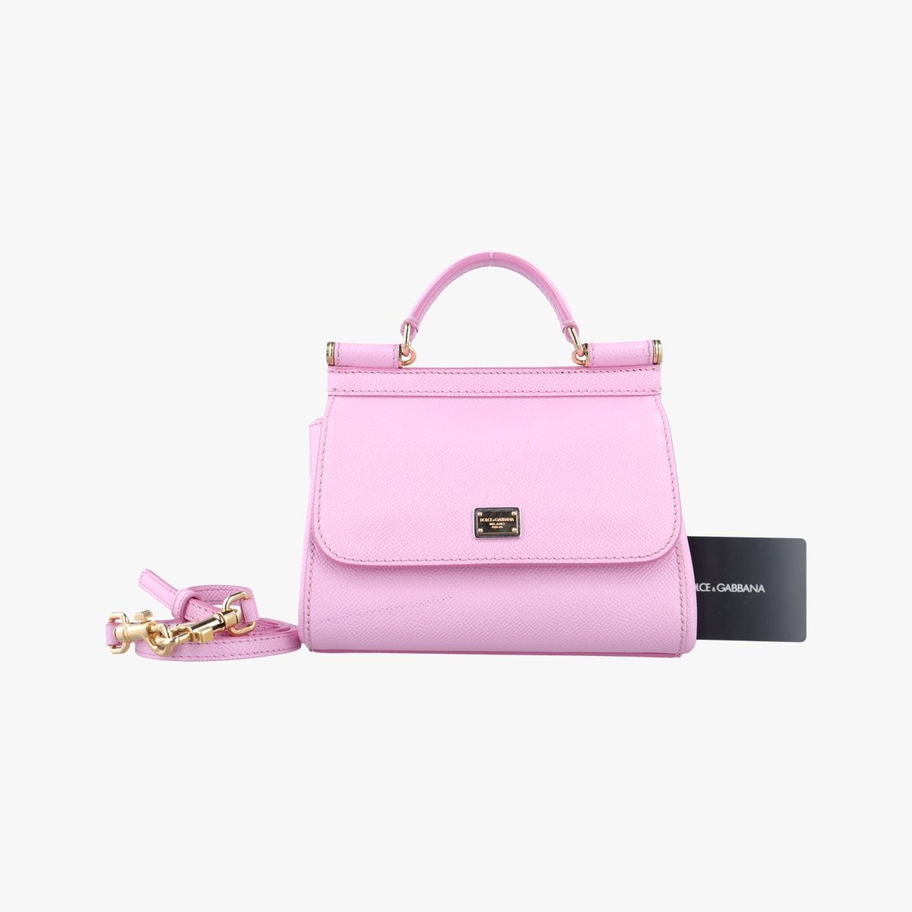 ドルチェ＆ガッバーナDolce & Gabbanaシシリーピンクレザー48