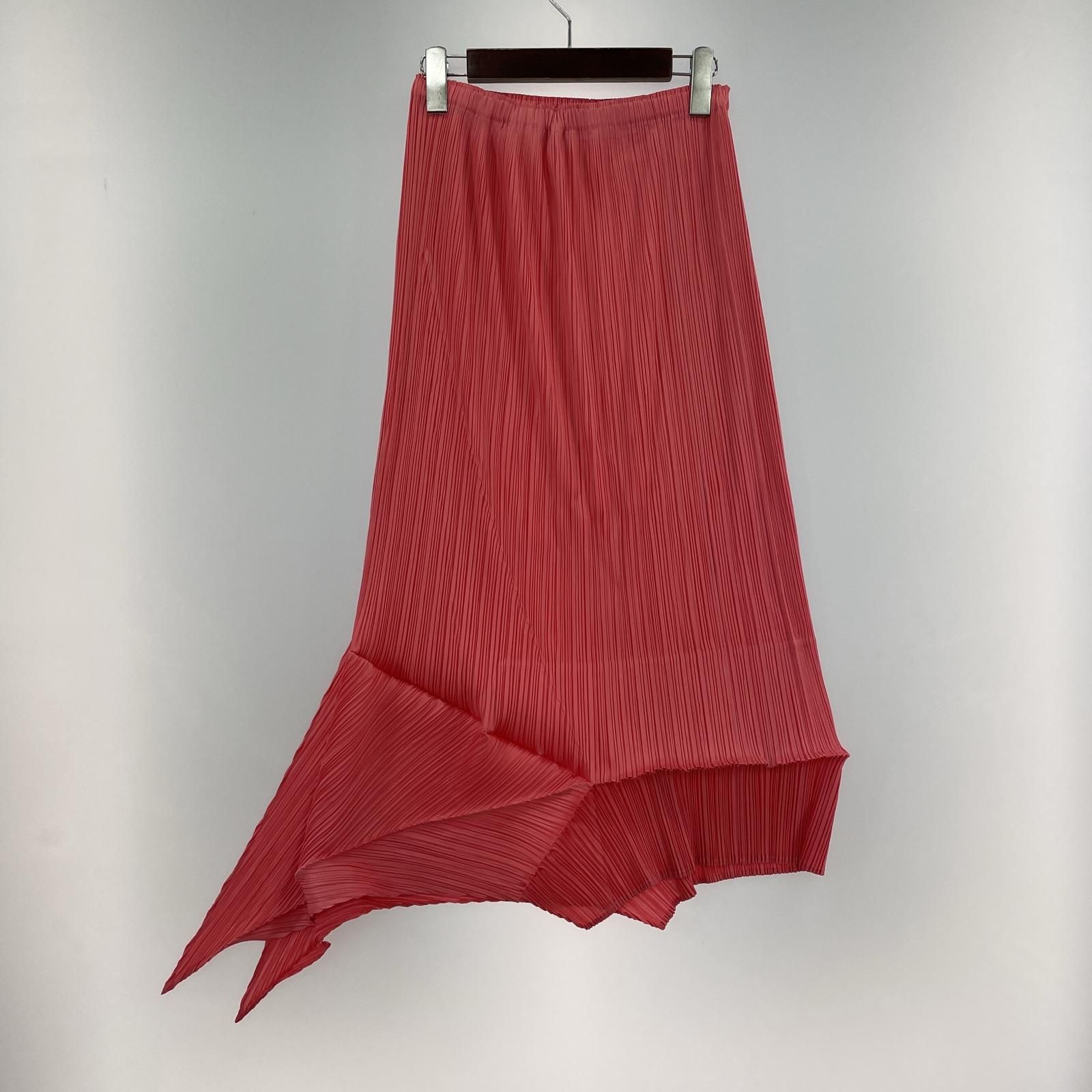●PLEATS PLEASE ピンク スカート サイズ3 PLEATS PLEASE アシンメトリースカート 3 ピンク - メルカリ