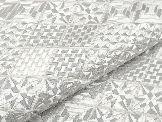 平和屋本店□極上 本場筑前博多織 八寸名古屋帯 弐経織 切子柄 筑前