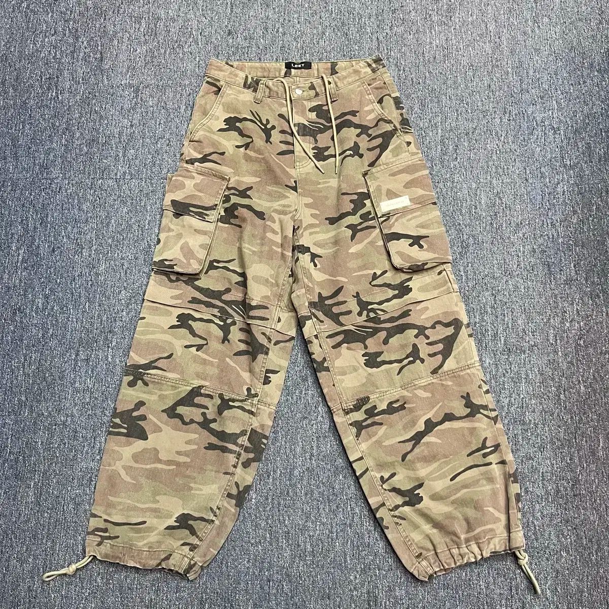 リーウェイ LEEY カモフラージュ ミリタリー ワイド カーゴ ズボン LASALLEGIJON_ES