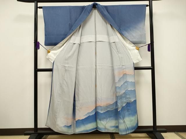 平和屋着物▽訪問着 無双 紗袷 紗×紗 草木文 金彩 正絹