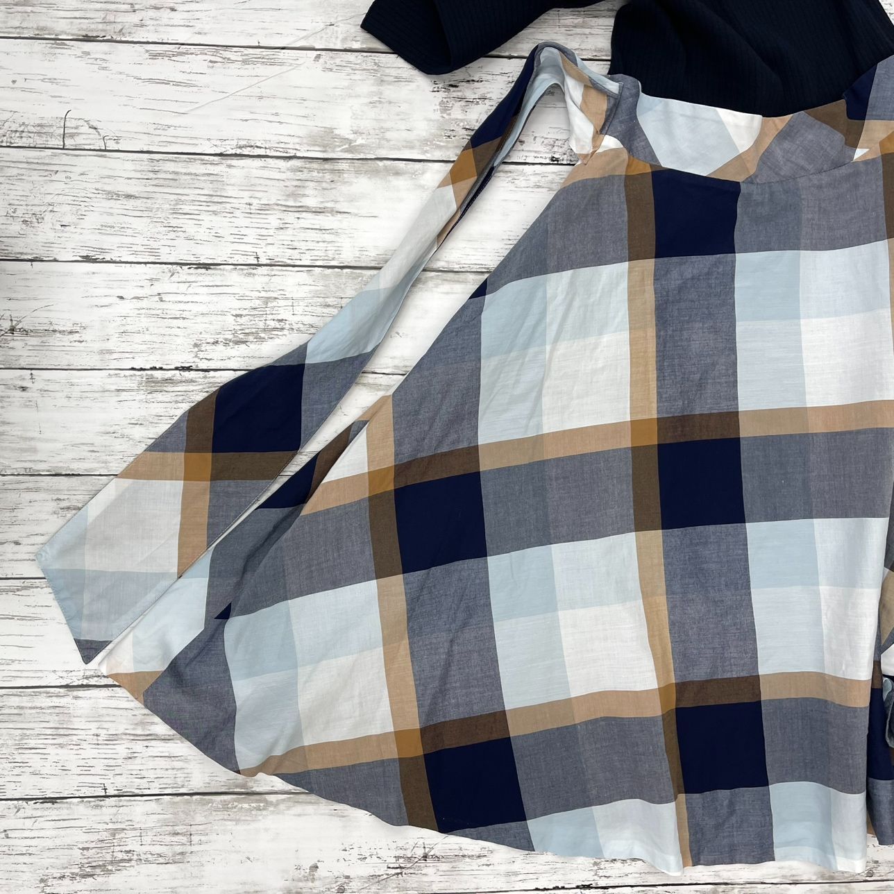 BLUE LABEL CRESTBRIDGE 半袖 ニット ワンピース ノバチェック 素材