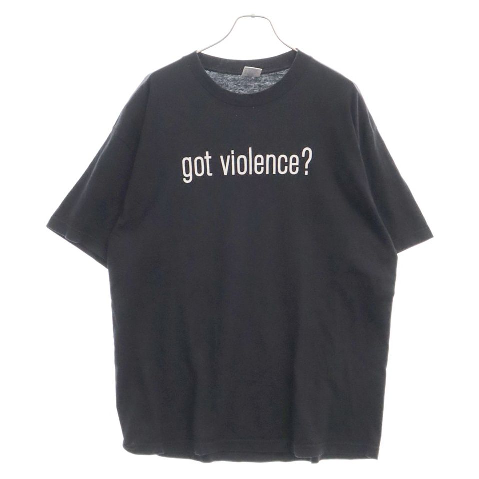 VINTAGE (ヴィンテージ) 90s VINTAGE Marilyn Manson got violence? Tee ALSTYLE マリリンマンソン ガットバイオレンスプリント半袖Tシャツ ブラック