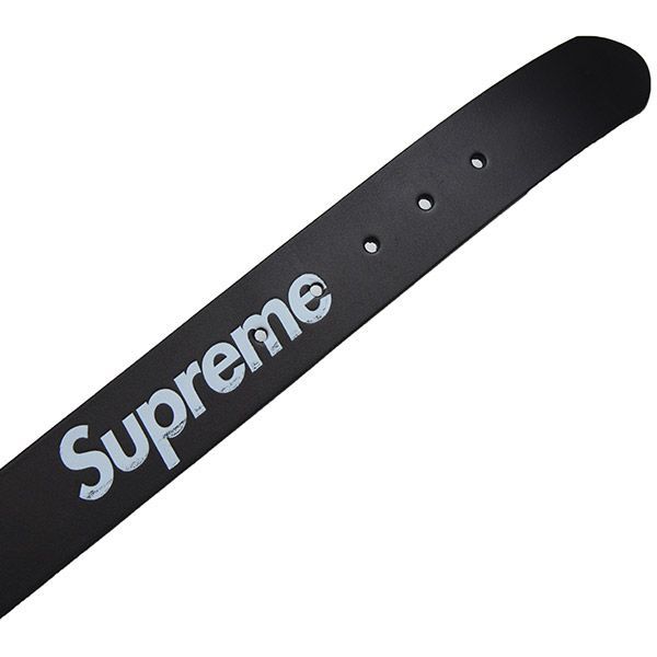 マーケット 最安値 SUPREME 22SS リピートロゴプリントレザーベルト