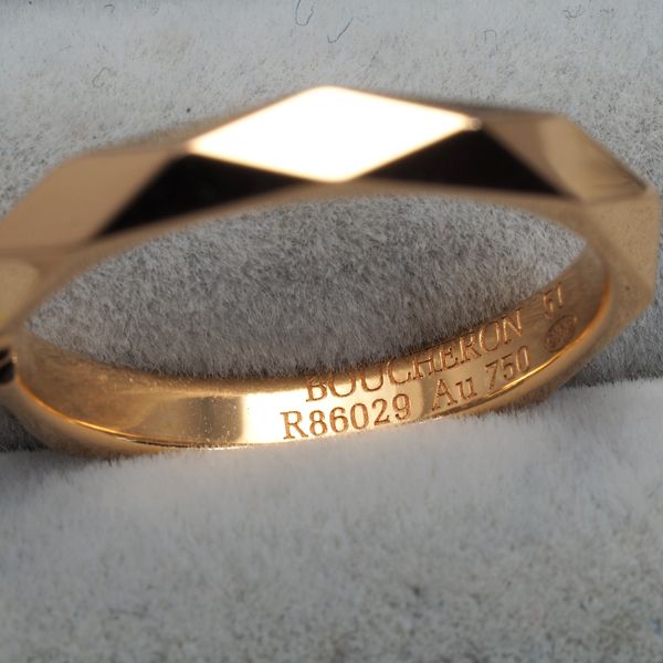 ブシュロン リング ダイヤ ダイヤモンド 0.20ct D VVS1 3EX ファセット  