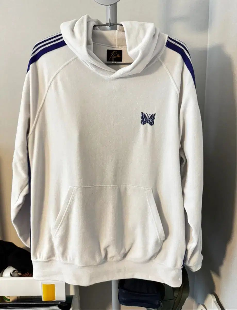 ニードルズ トラック フードTシャツ 白 S