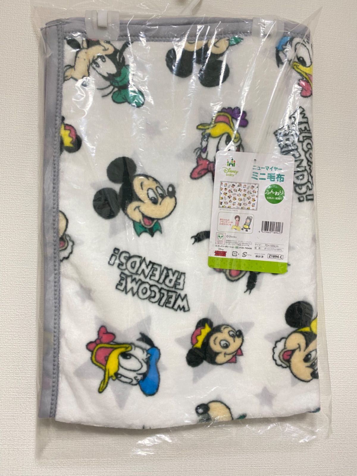 新品 ディズニー レトロ ミッキー ミニー ミニ 毛布 ブランケット