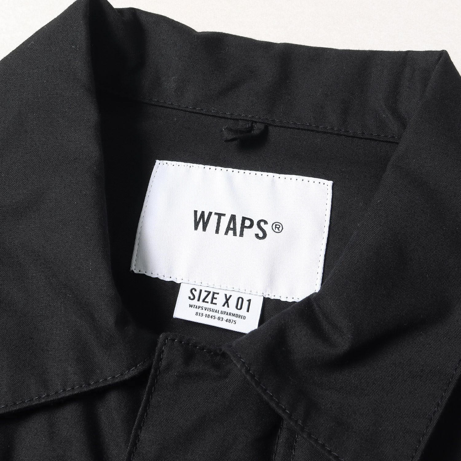 美品 WTAPS ダブルタップス シャツ サイズ:S ミリタリー ジップ 
