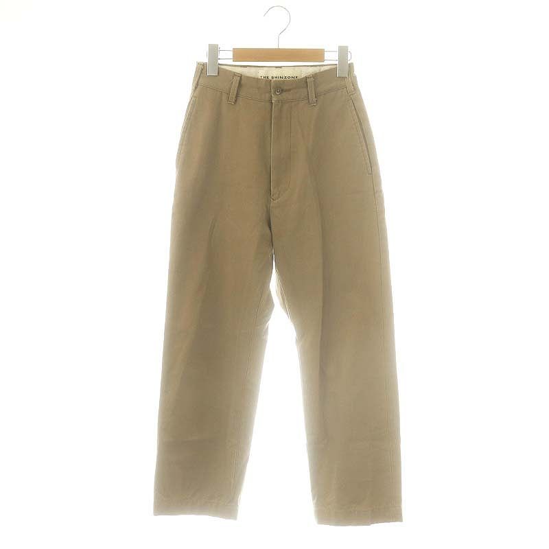 THE SHINZONE HIGH WAIST CHINO PT P0 ベージュ Shinzone（シンゾーン）】 WASHED HIGH WAIST CHINO 定番チノパンツ