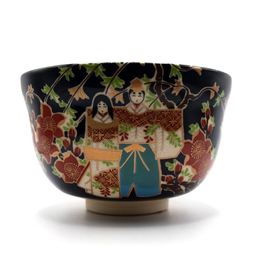 134桑野むつ子 京都 御所の花十二ヶ月 10月萩の花 抹茶椀・プレート