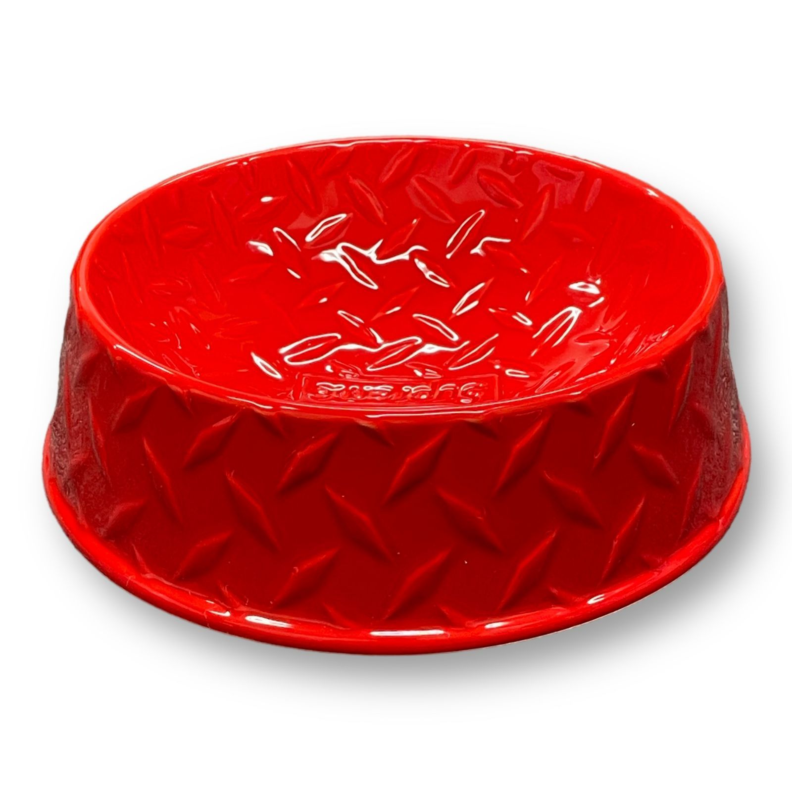 Supreme Diamond Plate Dog Bowl Red 赤-
