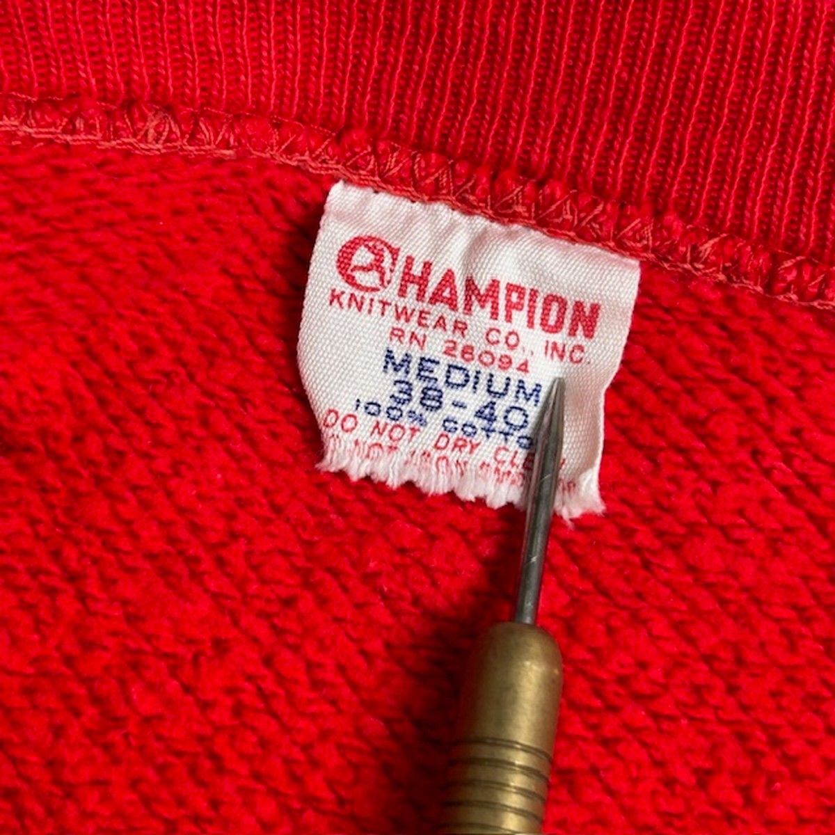 Champion チャンピオン C中ランタグ レッド コットン アメリカ製 