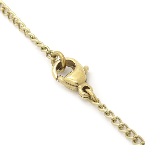 シャネル CHANEL ネックレス スター ココマーク プレート 03A GP 珊瑚