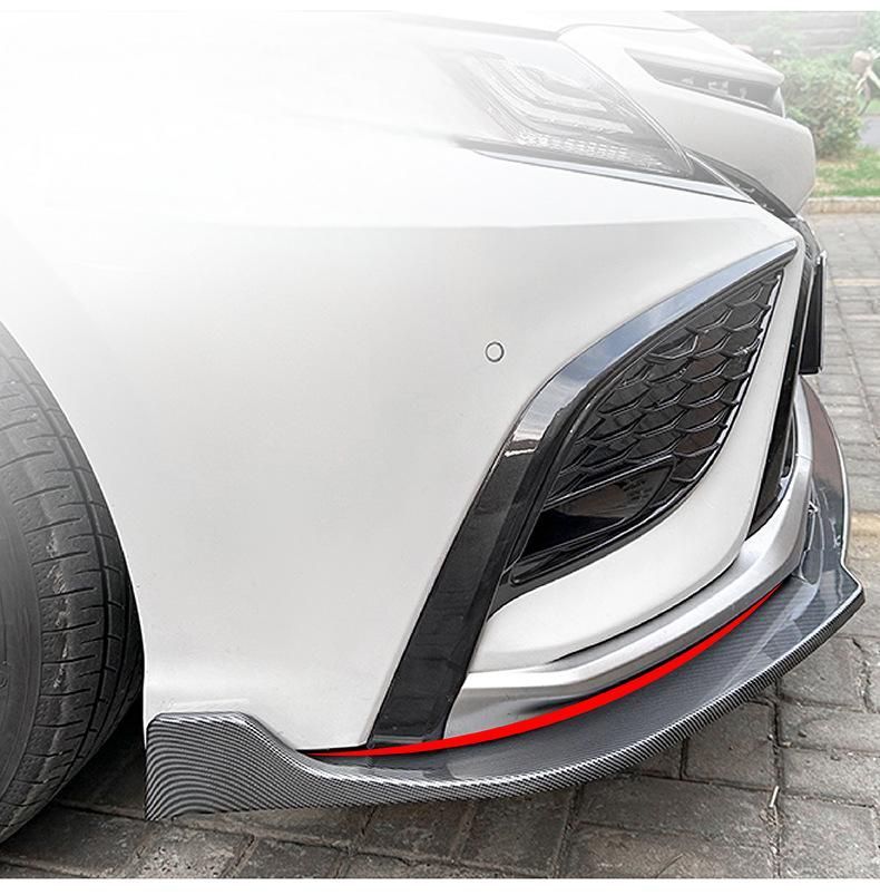 アウディ Q5 FY S-Line 2020- 対応 カーボン調 フロントリップ エアロスプリッター 改装パーツ 外装ドレスアップ