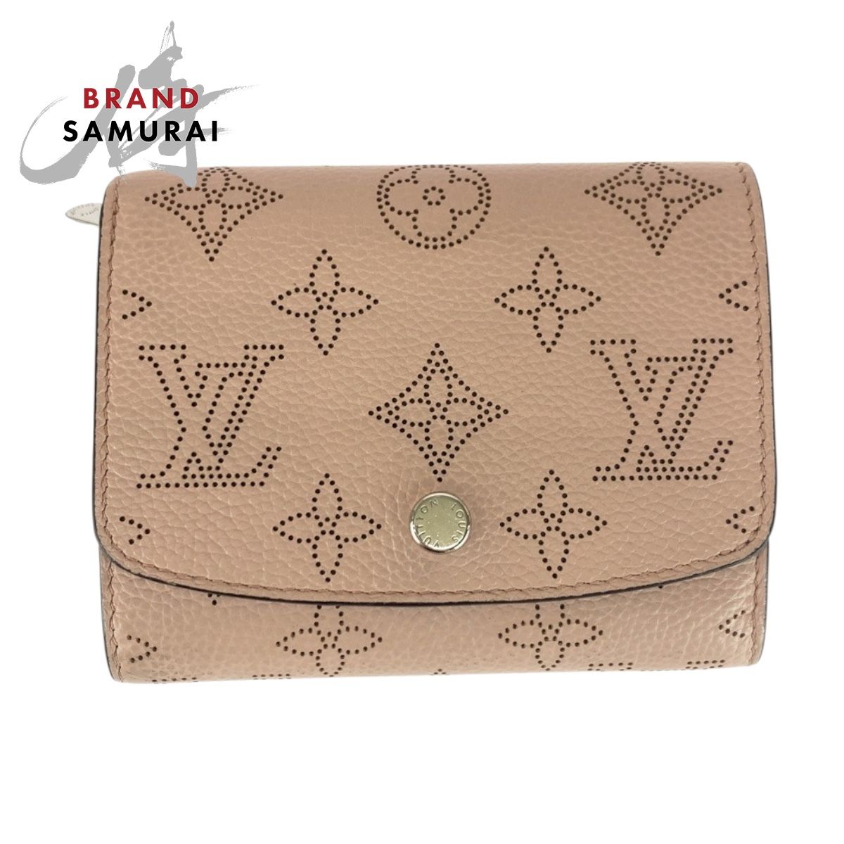 LOUIS VUITTON ルイヴィトン モノグラム マヒナ ポルトフォイユ イリス マグノリア シルバー金具 レザー M62541 折財布 505334
