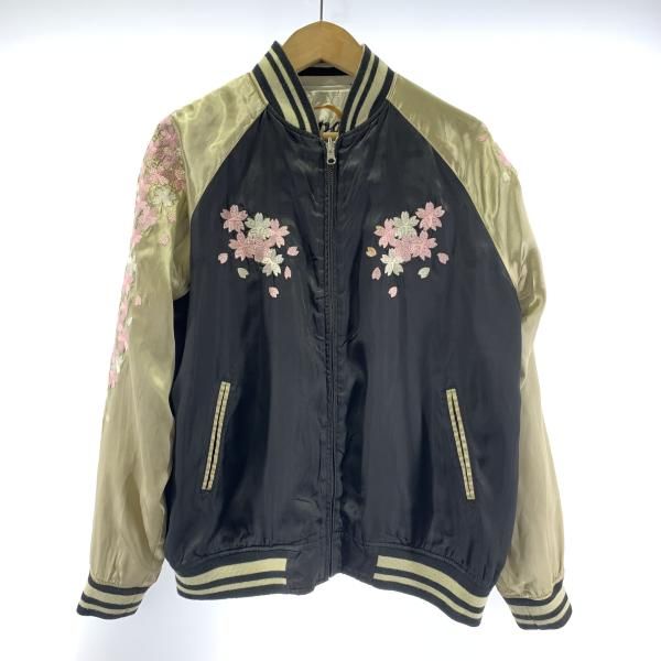 絡操魂 リバーシブルスカジャン JAPAN 桜×牡丹 19