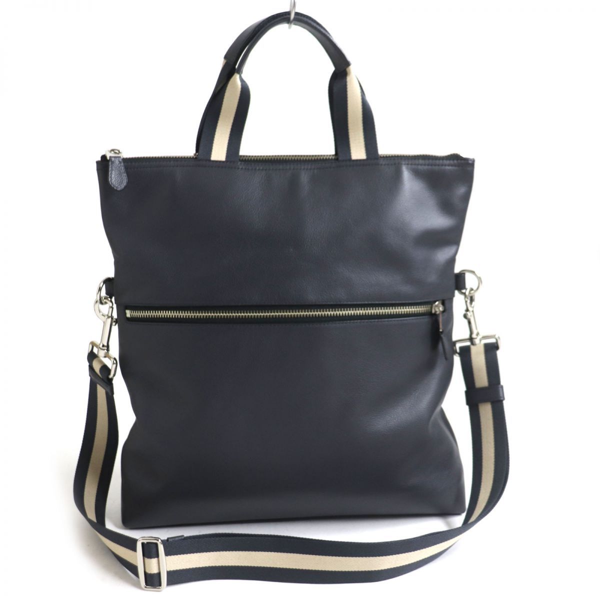 極美品▽COACH コーチ F54759 フィールド フォルドオーバー ロゴ刻印 