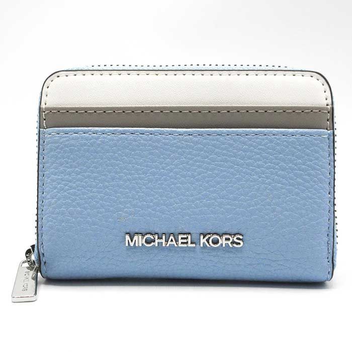 マイケルコース カードケース MICHAEL KORS JET SET TRAVEL ミディアム ジップ 35S4STVD6L LT SKY MLT アウトレット レディース