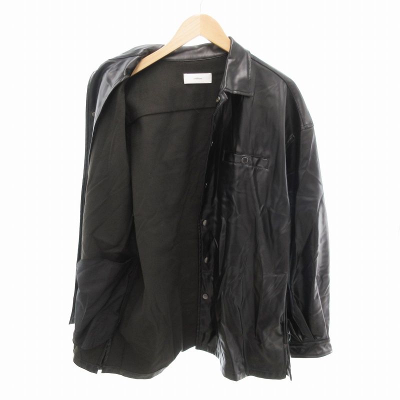アドラー ADRER レザージャケット ステンカラー フェイクレザー