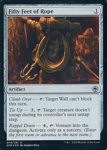 【中古】マジックザギャザリング 244/281[U]：【AFR】【FOIL】Fifty Feet of Rope/50フィートのロープ - メルカリ