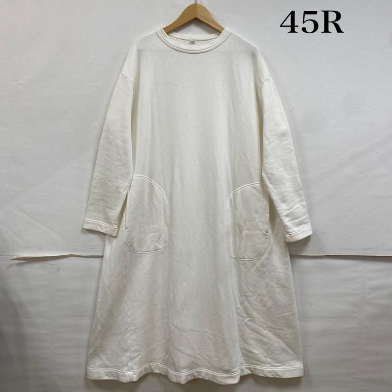 45R フォーティファイブ アール ワンピース ロングスカート クルーネック スウェット ワンピース ドレス 裏起毛 61250014