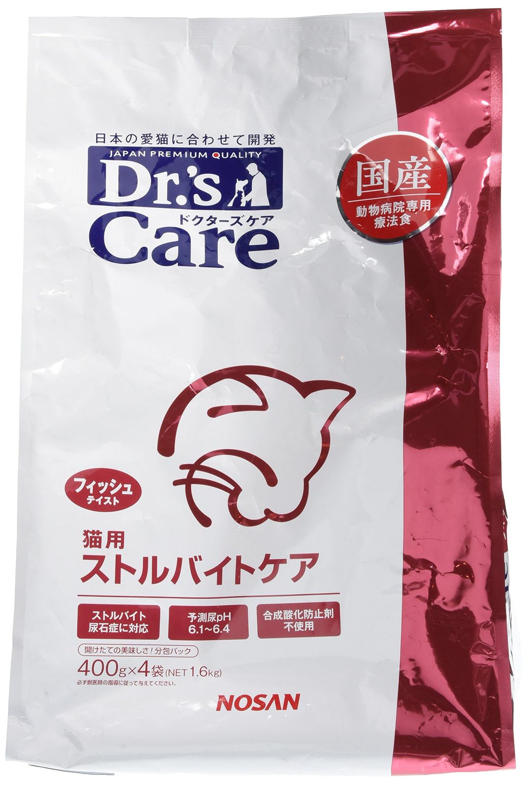 ドクターズケア Dr s CARE 療法食 猫用 ストルバイトケア フィッシュテイスト 400g×4袋 フィッシュ 400グラム x 4