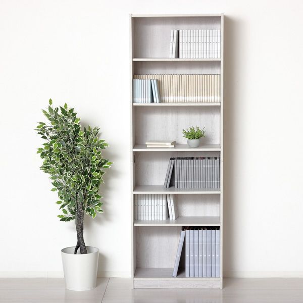 らくらく組立文庫本棚 約幅60cm ホワイト 組立式 代引不可 MARWIL-DEMENAGEMENTS_CH