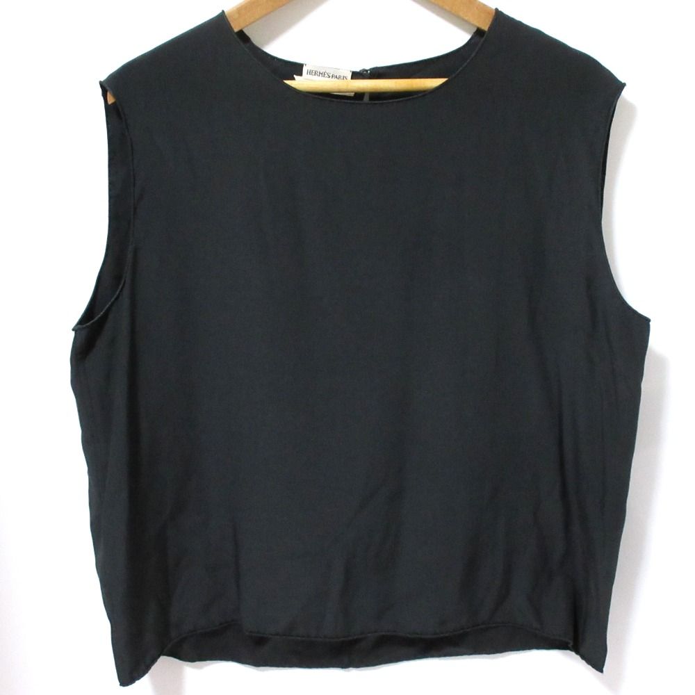 HERMES エルメス マルジェラ期 シルク100% ノースリーブ カットソー