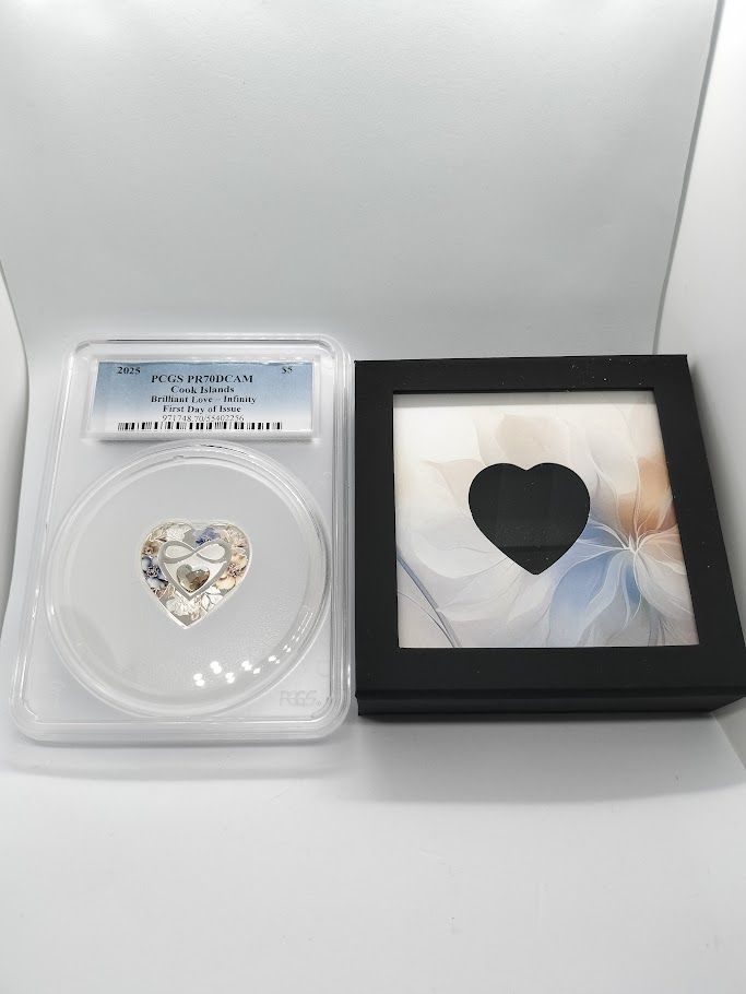 PCGS PR70DCAM ハート型コイン クック諸島 2025年 ブリリアント