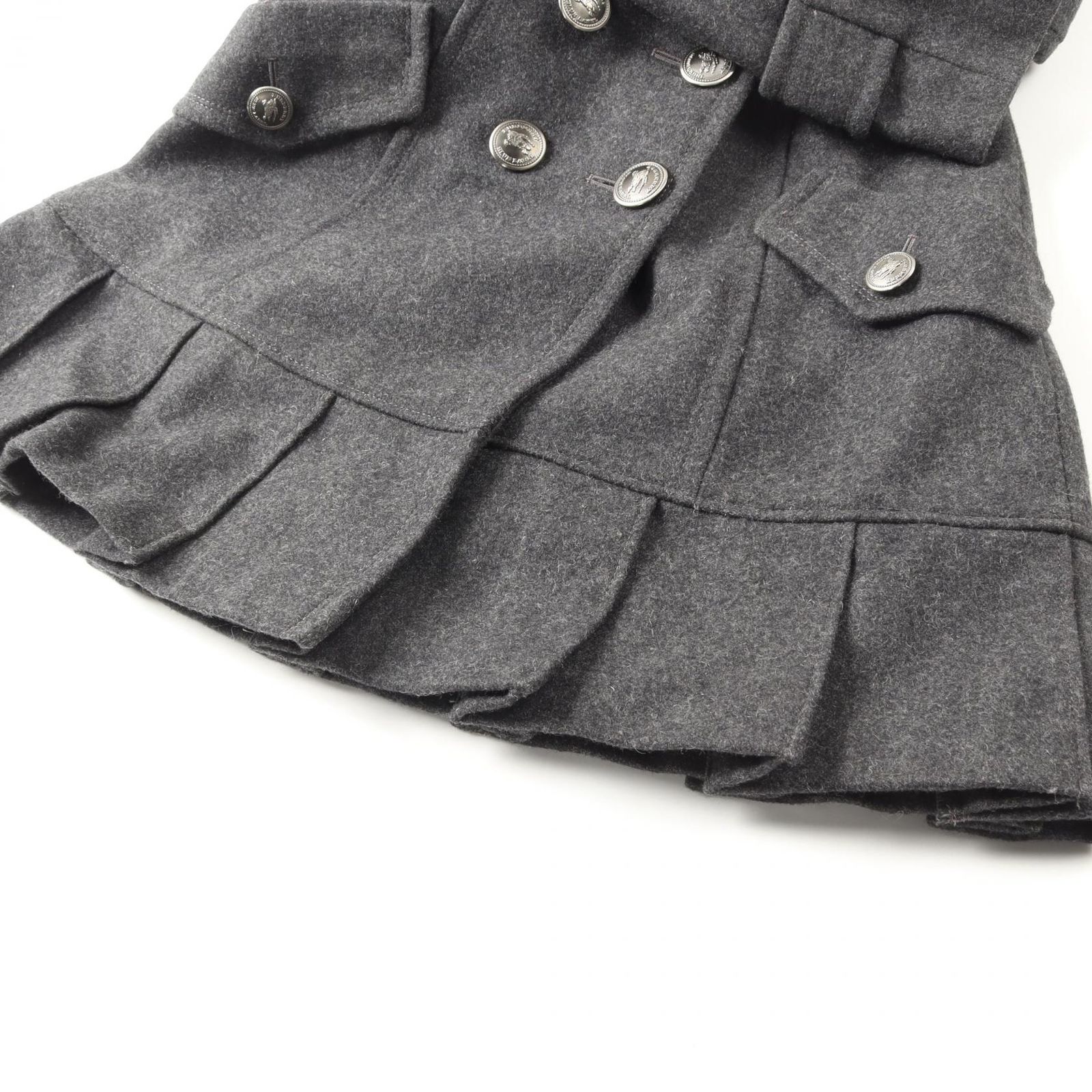 バーバリーブルーレーベル BURBERRY BLUE LABEL ピーコート グレー