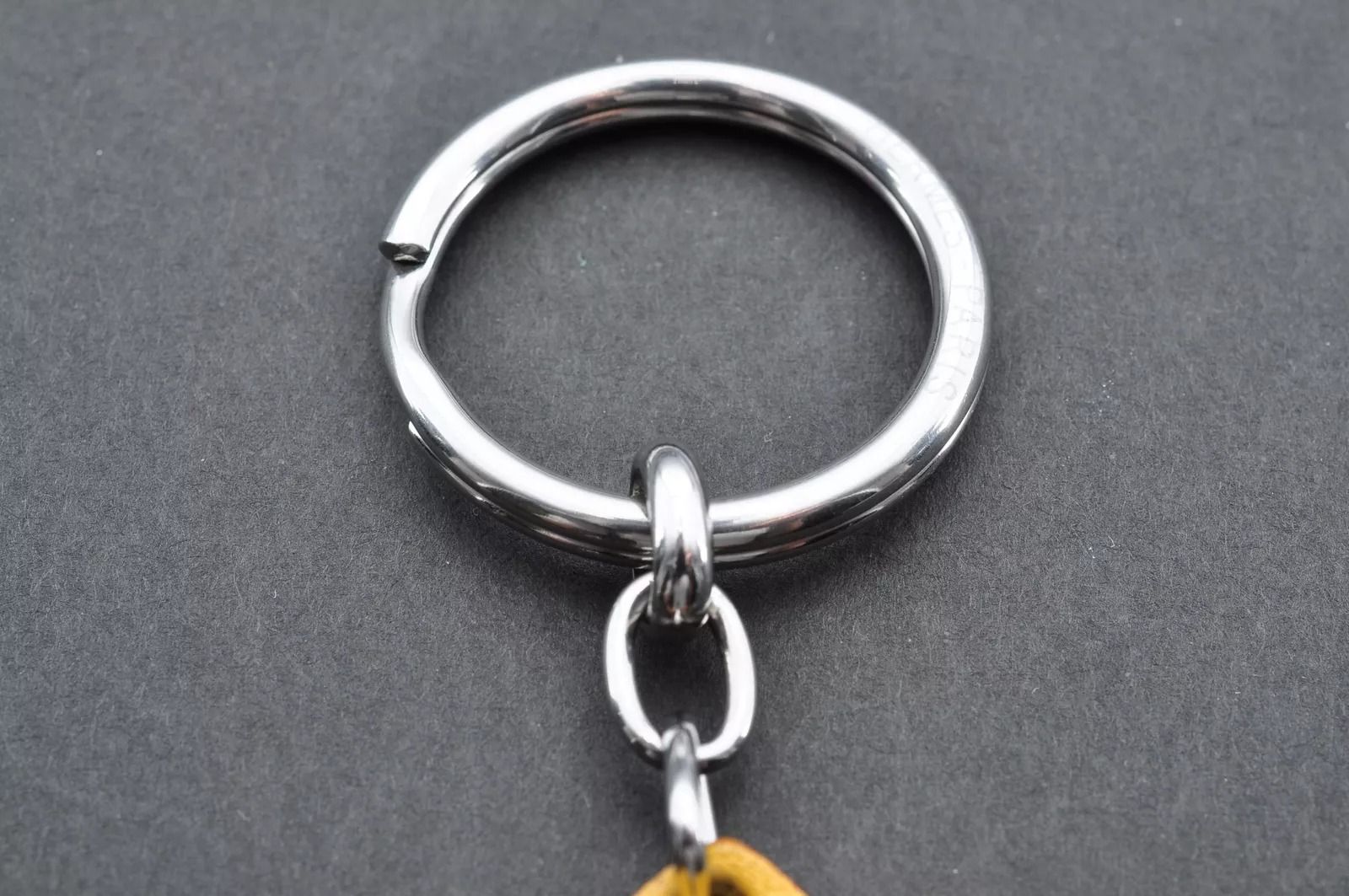 Hermes エルメス ヨット 船 キーホルダー チャーム レザー 革 シルバー