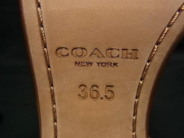 □新品□未使用□ COACH コーチ パテントレザー ヒール サンダル 表記  