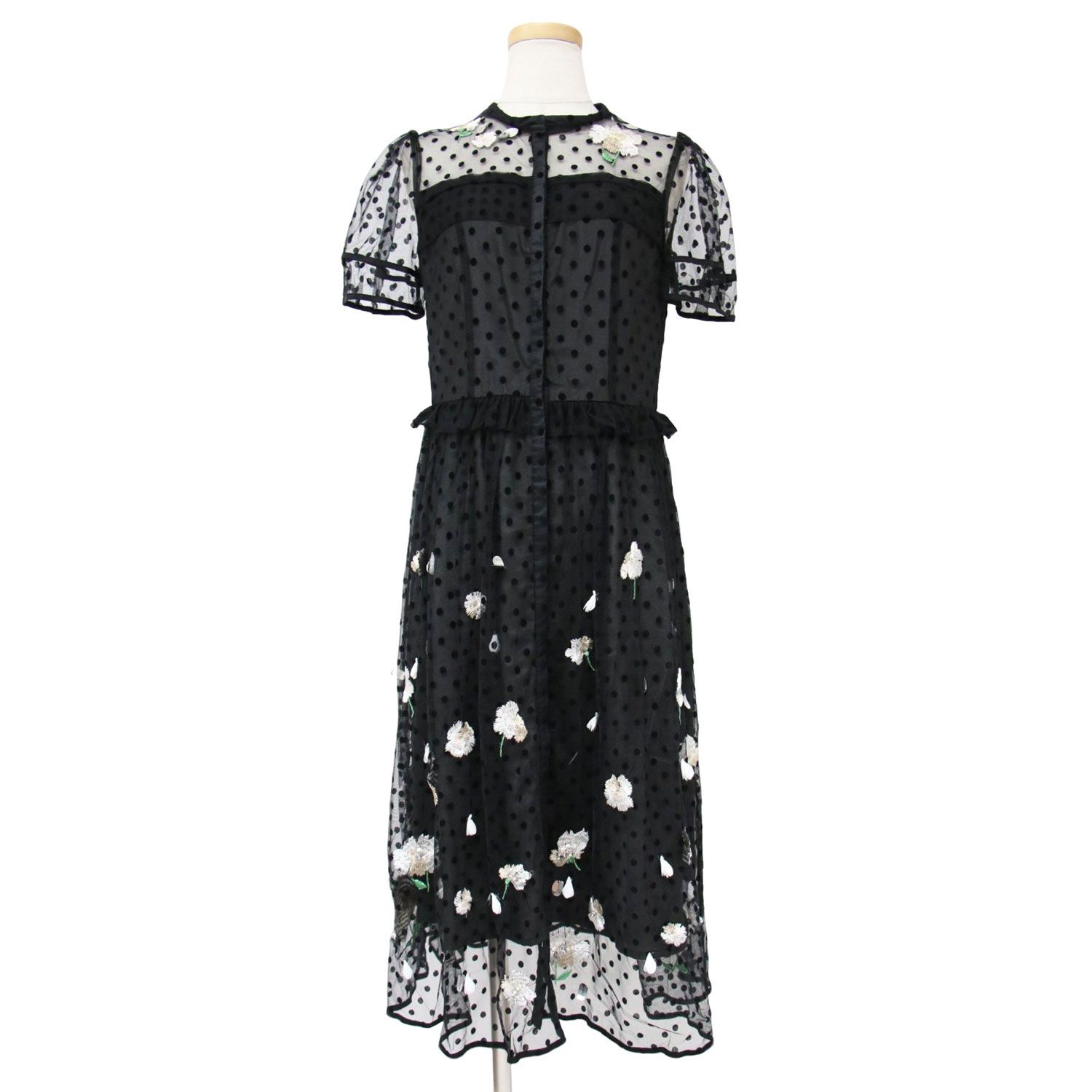 SHINNE ロングドットワンピース Mサイズ SINME ワンピース SINME