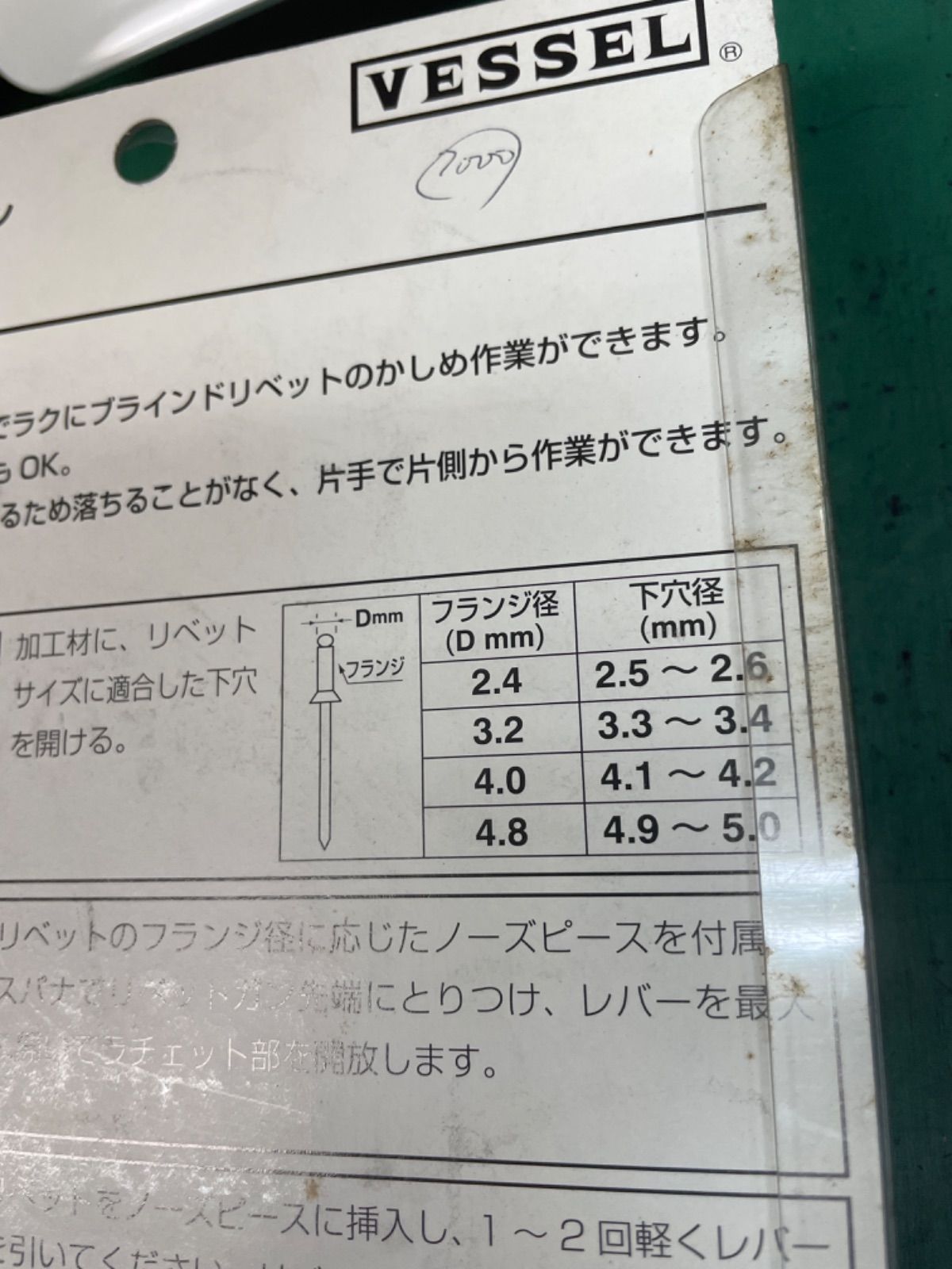 ベッセル】ラチェットリベットガン RG-95【未使用品】 - ネジの事なら