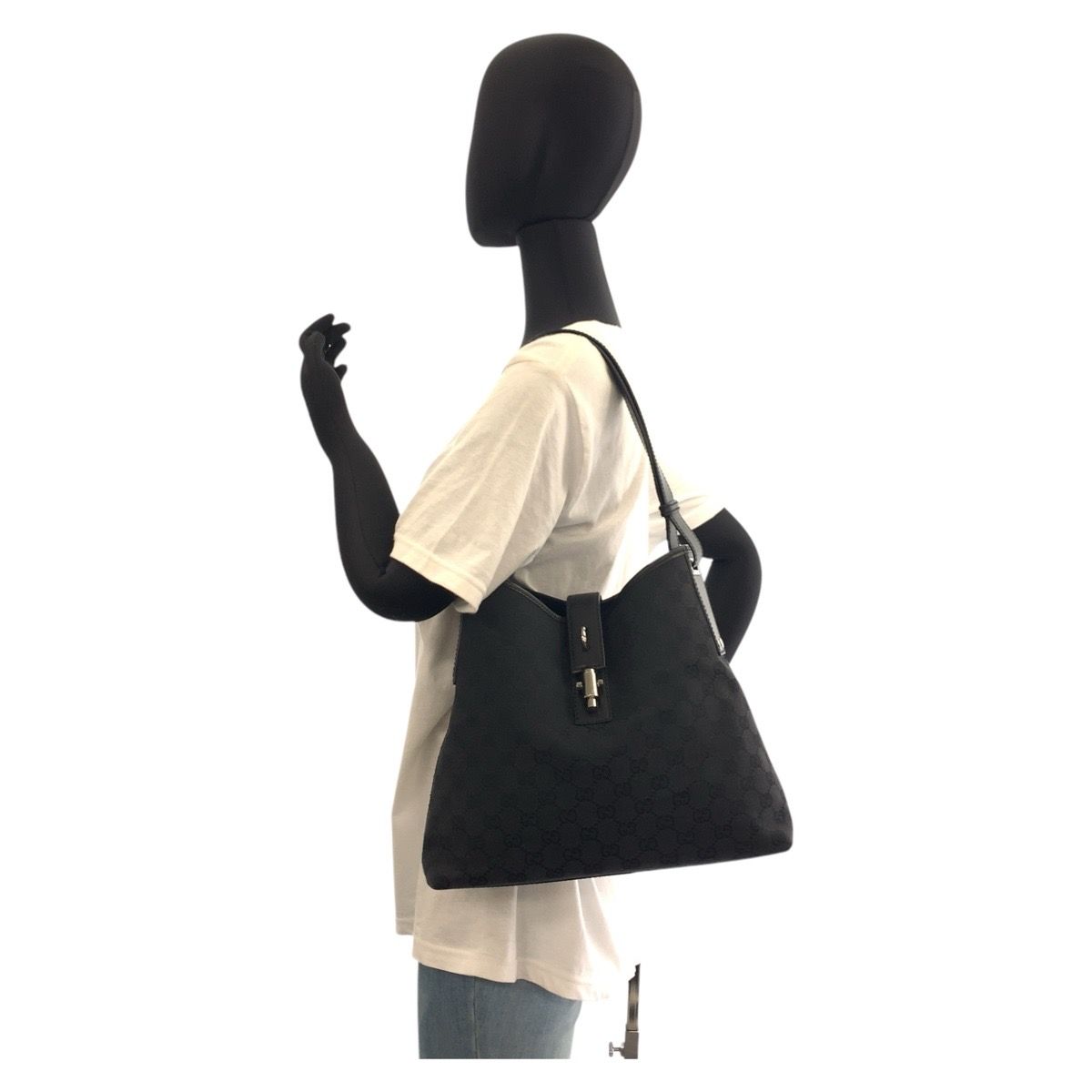 美品 GUCCI グッチ ニュージャッキー ブラック 黒 シルバー金具 GG 