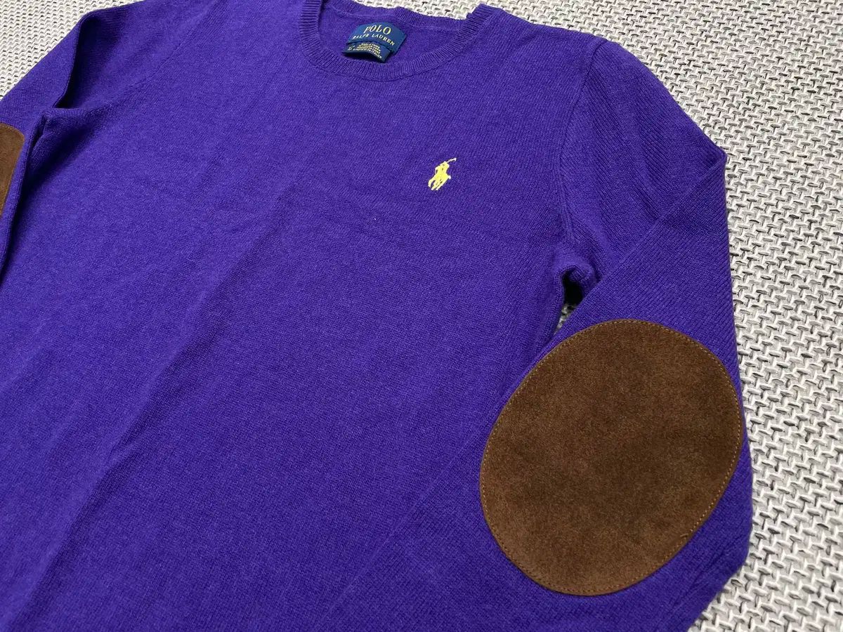 POLO RALPH LAUREN ポロラルフローレン エルボーパッチ ニット ワンピース