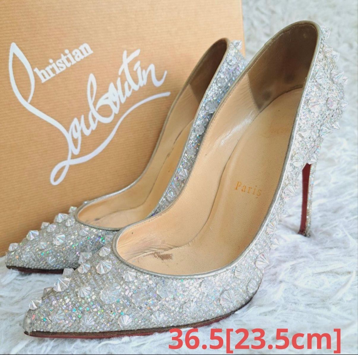クリスチャンルブタン スタッズパンプス オーロラ 39 クリスチャン